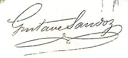 signature de Gustave Sandoz