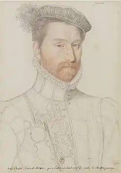 École française du XVIe siècle, Guy Chabot, baron de Jarnac, dessin, Paris, BnF.