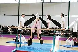 L'éducateur sportif en gym peut enseigner (tous publics) jusqu'au 1er niveau de compétition.