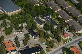L'église d'Hässelby villastad.