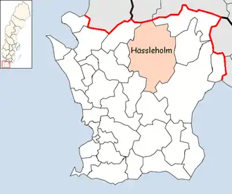 Localisation de Hässleholm