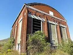 Le bâtiment de la machine d'extraction.