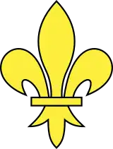 Meuble fleur de lys en héraldique.