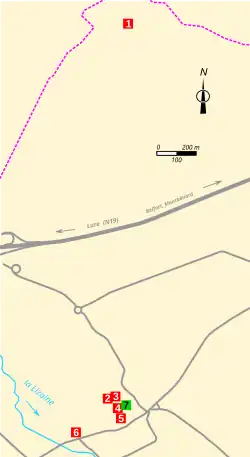 Carte indiquant les monuments.