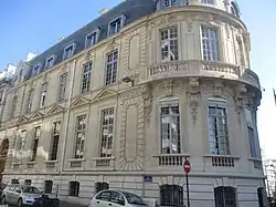 Hôtel Cahen d'Anvers à l'angle de la rue de Bassano et de l'avenue d'Iéna, Paris XVIe.