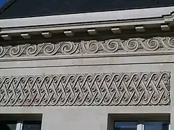 Détail de la frise.(façade sud).