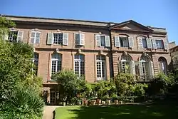 Reich de Pennautier : façade sur jardin du XVIIIe&nbsp;siècle.