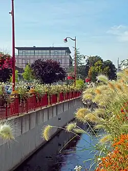 Hôtel de ville et la Bisten.