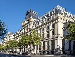 La façade du bâtiment sur le boulevard des Italiens.