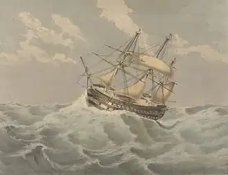 illustration de HMS Waterloo (1818)