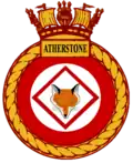 Badge du navire de guerre HMS&nbsp;Atherstone&nbsp;(M38) (Marine)