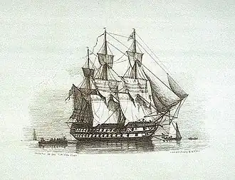 illustration de HMS Canopus (1798)