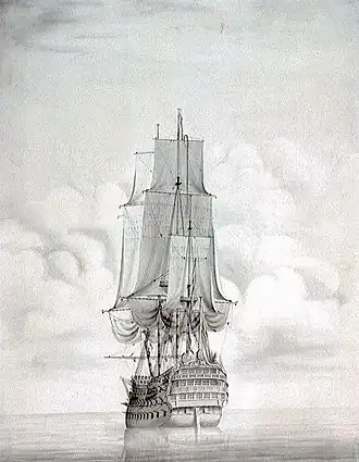illustration de HMS Vanguard (1678)