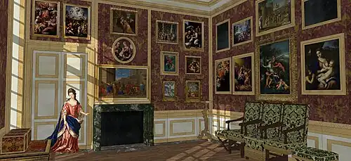 Restitution du Cabinet des tableaux de Louvois à l'hôtel Louvois, 1690.