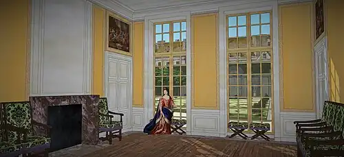 Restitution de l'antichambre de Louvois à l'Hôtel Louvois à Paris, 1690