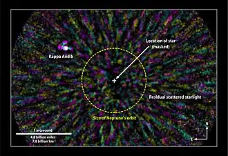 Image en fausses couleurs de kap And b.