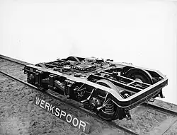 Bogie porteur à deux essieux.