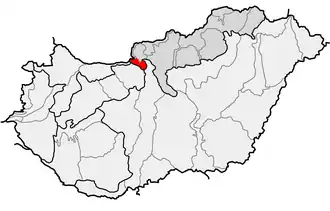 Localisation en Hongrie.