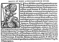  Les chefs légendaires lombards Ibor et Agio dans l'ouvrage "Prosopographiae heroum atque illustrium uirorum totius Germaniae" d'Heinricus Pantaleon (1565)