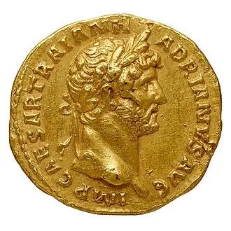 Aureus d’Hadrien. 119-122 EC. BnF