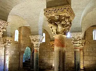 Crypte de Saint-Girons, XIIe&nbsp;siècle.
