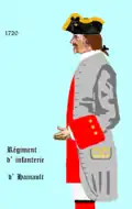 régiment de Hainaut de 1720 à 1734