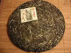 Galette de thé sombre Pu'er.