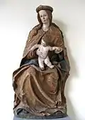 Vierge à l'Enfant, tilleul polychrome, vers 1515.