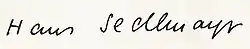 signature de Hans Sedlmayr