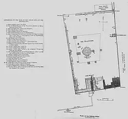 Plan de l'esplanade par Guy Le Strange, Londres, 1890
