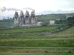 Fours à chaux destinés à l'alimentation de l'aciérie de Scunthorpe, Angleterre.