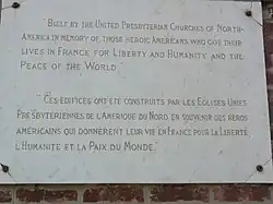 Plaque commémorative temple et presbytère protestant.