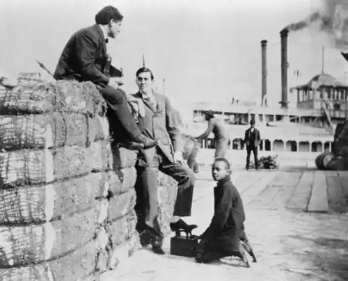 Sur un quai à La Nouvelle-Orléans (1907).