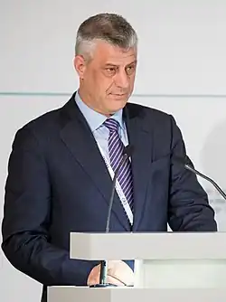 Photo du président kosovar Hashim Thaçi
