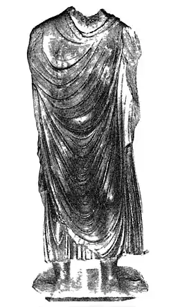 Statue du Bouddha de Hashtnagar, inscrite de "l'année 384", dont on pense qu'il s'agit de 209 ap.J-C.