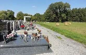 La partie récente du cimetière.