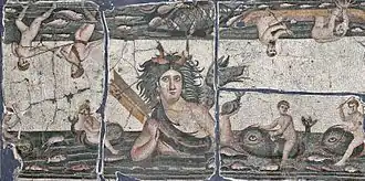Mosaïque romaine du Ve siècle représentant Thalassa au musée archéologique d'Hatay