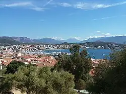 Vue des hauteurs d'Ajaccio