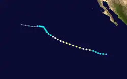 Parcours de la tempête tropicale Hector