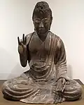 Bouddha faisant le mudrâ de la prédication du Dharma. XIe – XIIe&nbsp;siècle, Japon.