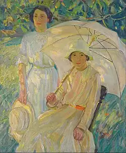 White Sunshade #2, vers 1912, huile sur toile, 99,5 x 81,9 cm