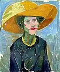Dame mit gelbem Hut, 1920.