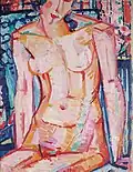 Female Nude on a Blue Chair, avant 1942.