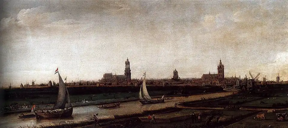 Hendrik Cornelisz. Vroom, Vue de Delft depuis le nord-ouest, 1634, Gemeente Musea Delft