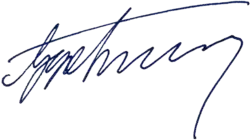 signature de Hennadiy Oudovenko