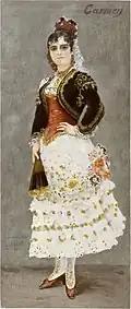 Henri-Lucien Doucet, Célestine Galli-Marié dans le rôle-titre de Carmen de Bizet (1884).