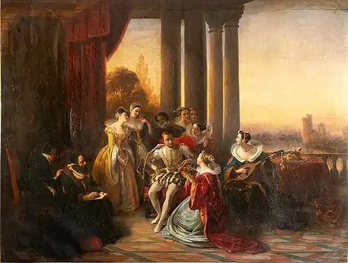 Henri IV à la cour de Catherine de Médicis, 1844, Alès, musée du Colombier