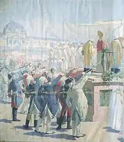La Fête de la Fédération au Champ de Mars le 14 juillet 1790.