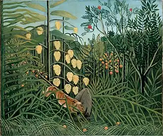 Henri Rousseau, Combat de tigre et de buffle (1908-1909), Saint-Pétersbourg, musée de l'Ermitage.