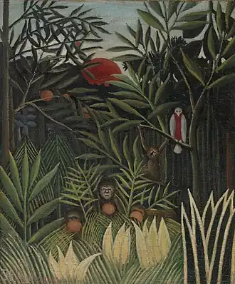 Singes et perroquet dans la forêt vierge, vers 1905-1906 – Fondation Barnes, Philadelphie.